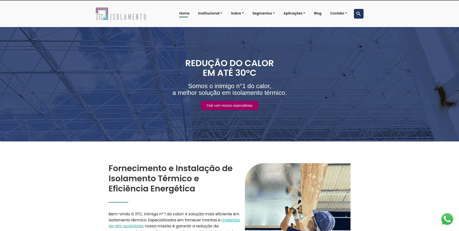 Site Institucional — 3TC Isolamento